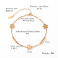 custom anklet stainless steel anklets women cute daisy flower charm beaded anklet bracelet foot jewelry